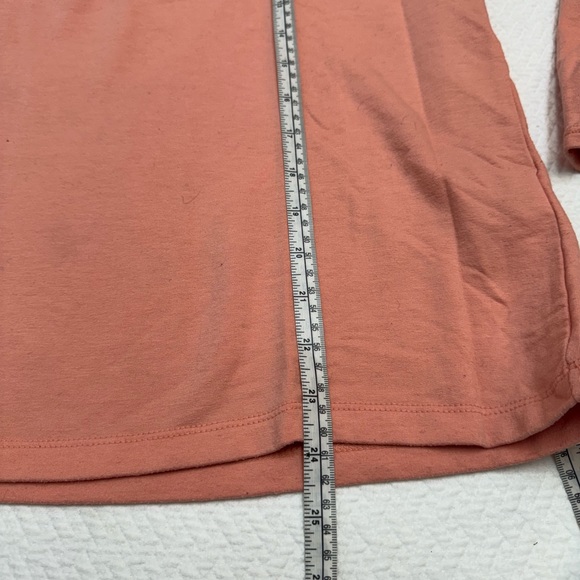 BB Dakota Peach Long Sleeve Straight Hem Crew Neck T-Shirt - Picture 9 of 9